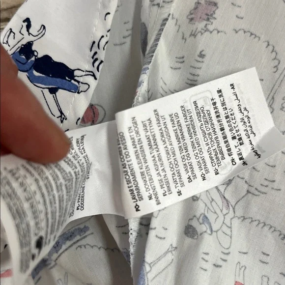 Boden White Long-Sleeve Shirt Dress with Green Tree Print - Picture 11 of 11